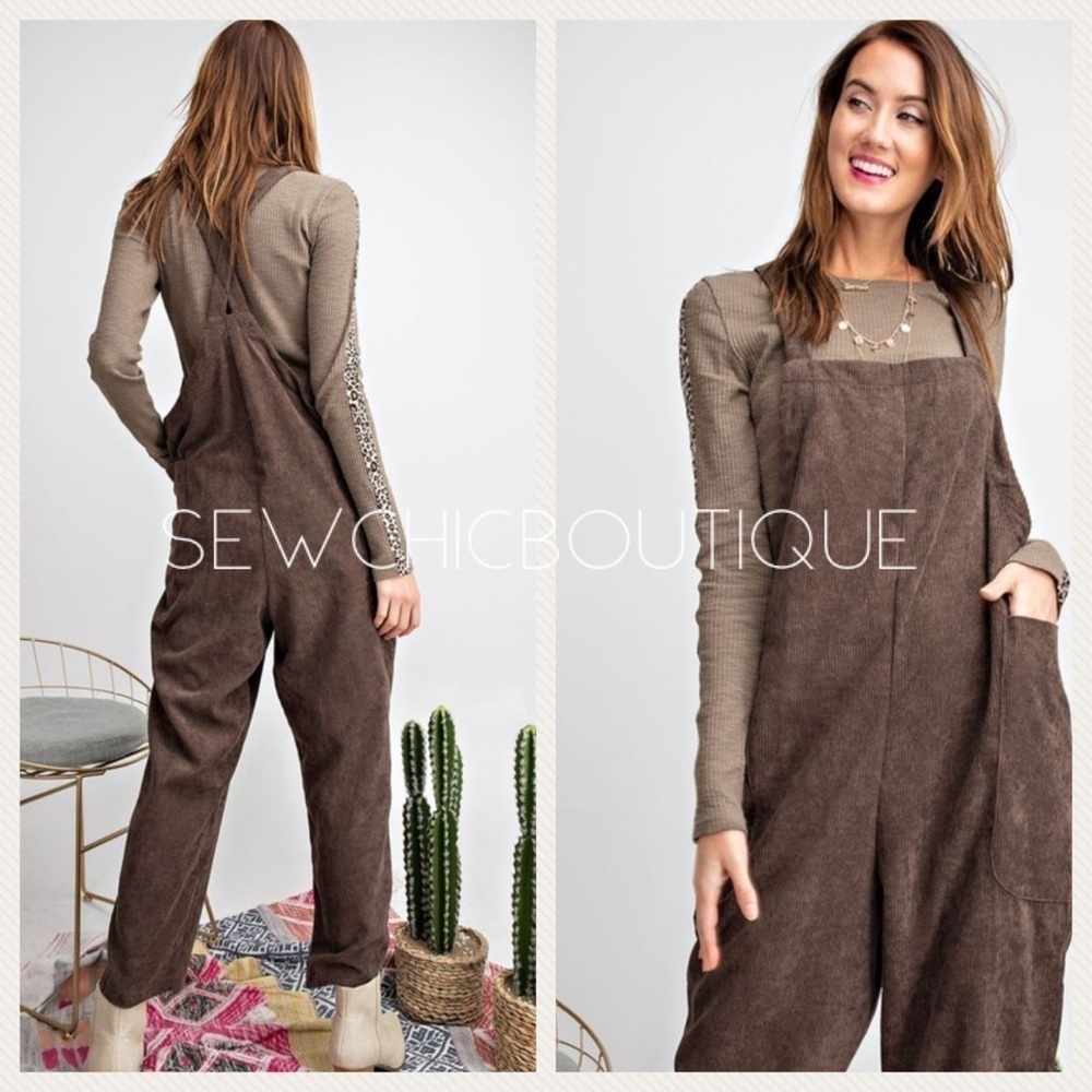 Soft Corduroy Jumpsuit in Ash